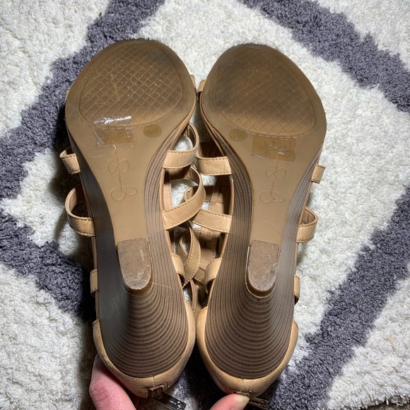 Jessica Simpson like new tan leather wedges - Picture 6 of 6